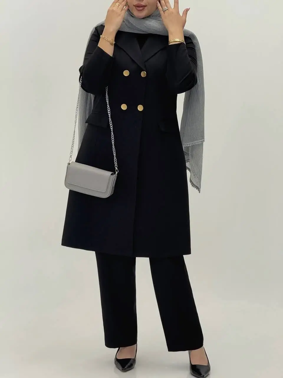 3583-مانتو شلوار اداری فیونا